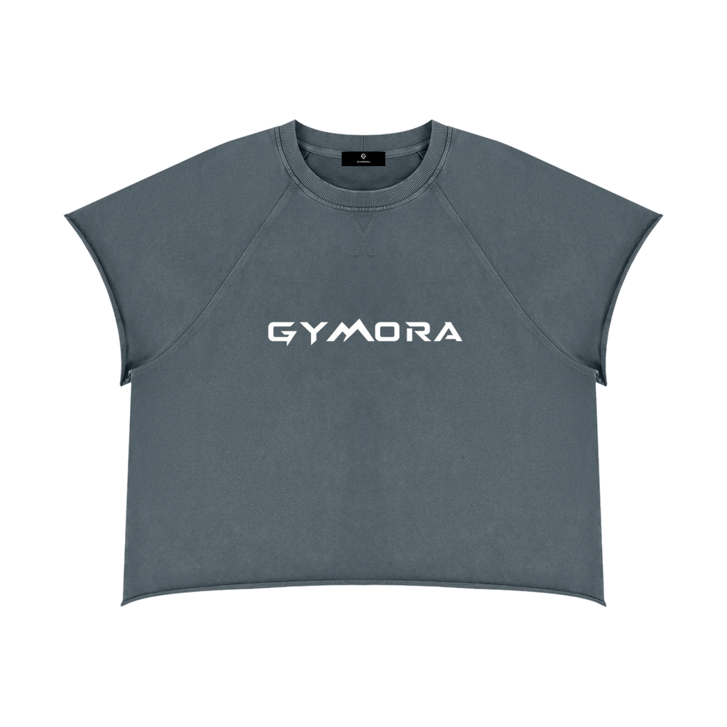 Gymora's Unisex Vintage Wash Raw Edge Boxy T-Shirt